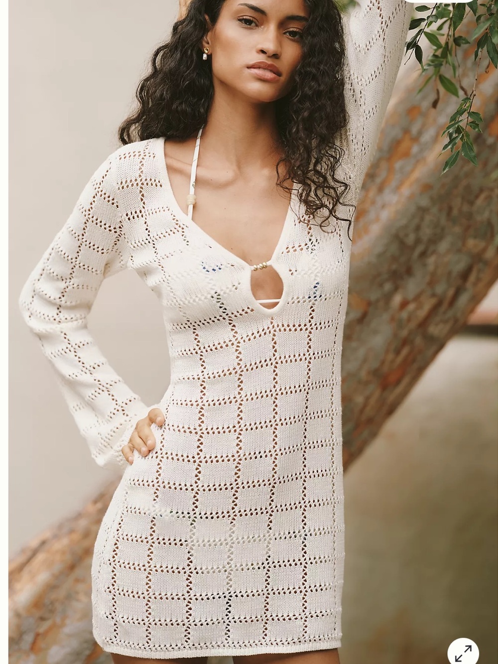 BNWT l*space Cream Crochet Cover-Up